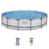 Bestway Steel Pro MAX 14' x 33' Round Above Ground Swimming...