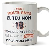 MUGFFINS Tazas Personalizadas Cumpleaños - En Catalán - cumplir mola - 11 oz / 330 ml - Regalo personalizable original y divertido