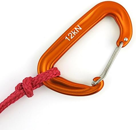 12kN 3.2"x2" Heavy-Duty Carabiner Clips - Durable, Lightweight Aluminum Alloy Carabiners for Hiking, Camping, Keychains, Dog Leashes, Hammocks & More - Image 5