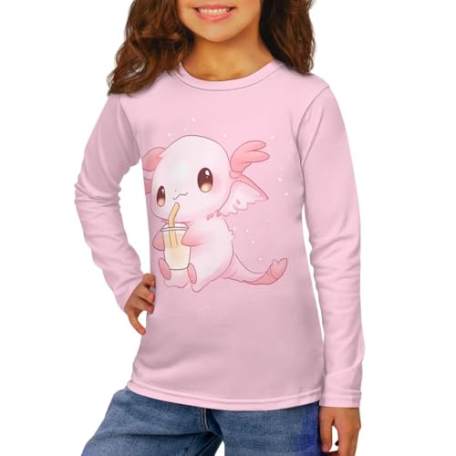 Image of Kids Long Sleeve Shirts for Girls 3-16 Year Old Cute Clothes for Teen Girls Casual Workout Tops