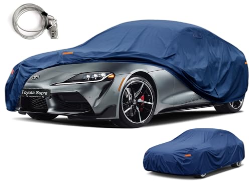 Image of Kaugung Custom Fit Car Cover for Toyota Supra & GR Supra, Heavy Duty Waterproof All Weather Outdoor Protection, Breathable Full Exterior Cover with Vent, Rain Sun Snow UV Proof