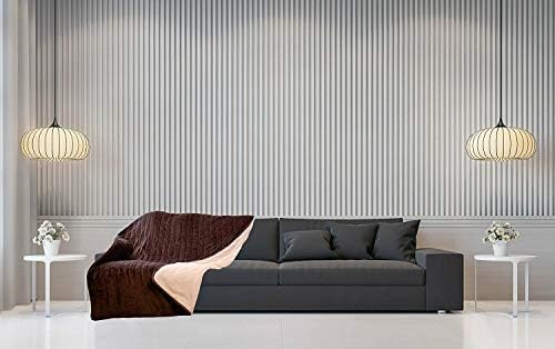 MYLEK Electric Heated Throw / Over Blanket in Chocolate & Cream - 9 Heat & Timer Settings - Easy To Use Digital Control - Machine Washable - Ultra Soft, Cosy Finish - 160 x 120cm