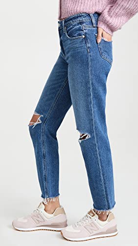 PAIGE Women's Noella Mid Rise Straight Leg in Sledge Destructed4