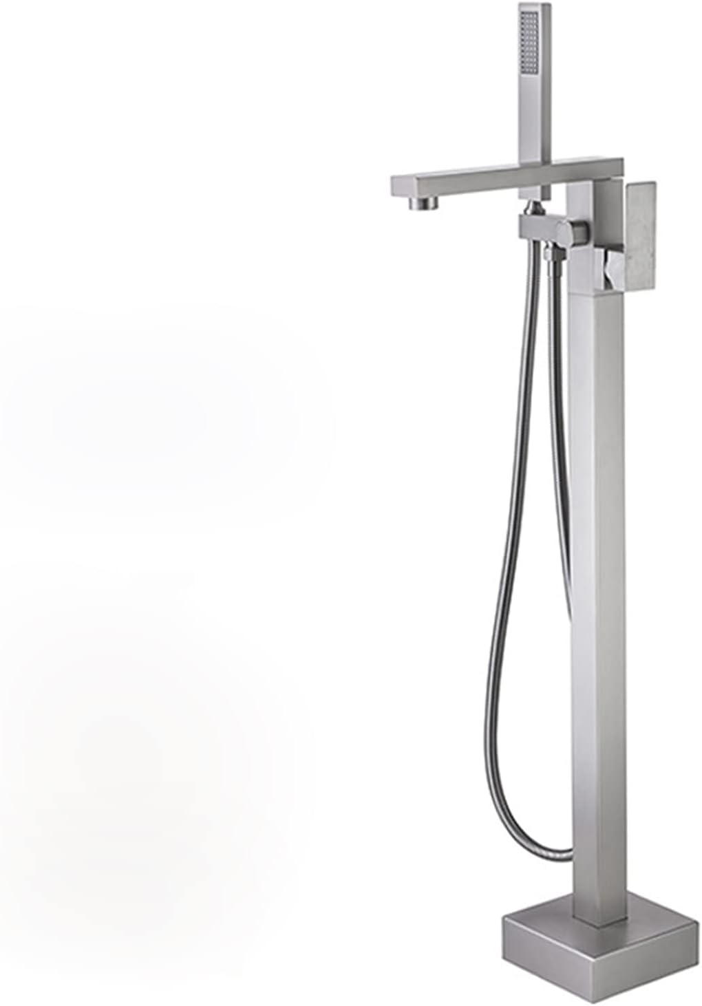 Free Standing Tub Faucet, Freestanding Bathtub Faucet,Bathroom Tub Faucet,Freestanding Tub Filler,Single Handle Brass Mixer Tap with Handheld Shower and Swivel Spout,Bath Fauc eco,Brushed Nickel