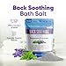 Back Soothing Bath Salt 32 Ounces Epsom Salt with Natural Bergamot, Lavender, Eucalyptus and Peppermint Essential Oils Plus Vitamin C in BPA Free Pouch with Easy Press-Lock Seal