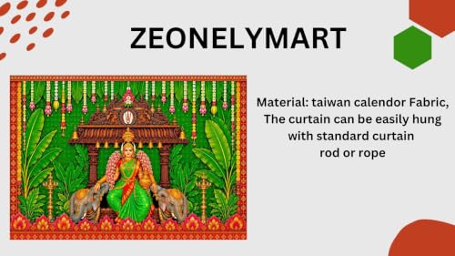 Image of varalakshmi Pooja Backdrop | Lakshmi Devi Backdrop Decoration with Coconut Leaves Design Background and Banana Leaves Decoration 6x8 Feet | varalakshmi Backdrop