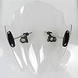 Logo Street Bikes Wind Deflectors Windshield Windscreen for 2009-2016 Fit for Suzuki Gladius 650 SFV650 400 SFV400 SFV B-King BKing 13 14 Spoiler (Color : Transparent)