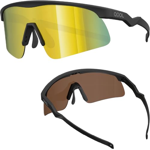 Living out your qool time Lunettes de sport Z87 pour homme et femme lunettes de sécurité sport résistantes aux chocs pour cyclisme randonnée pickleball et squash