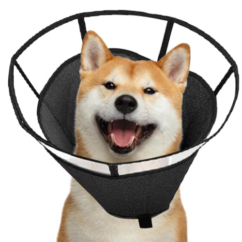Evita lamidos con este cono suave para perro ajustable y transpirable para cachorros 2