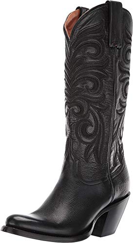 Lucchese Women's Laurelie Western Boot Round Toe Black 8.5 M