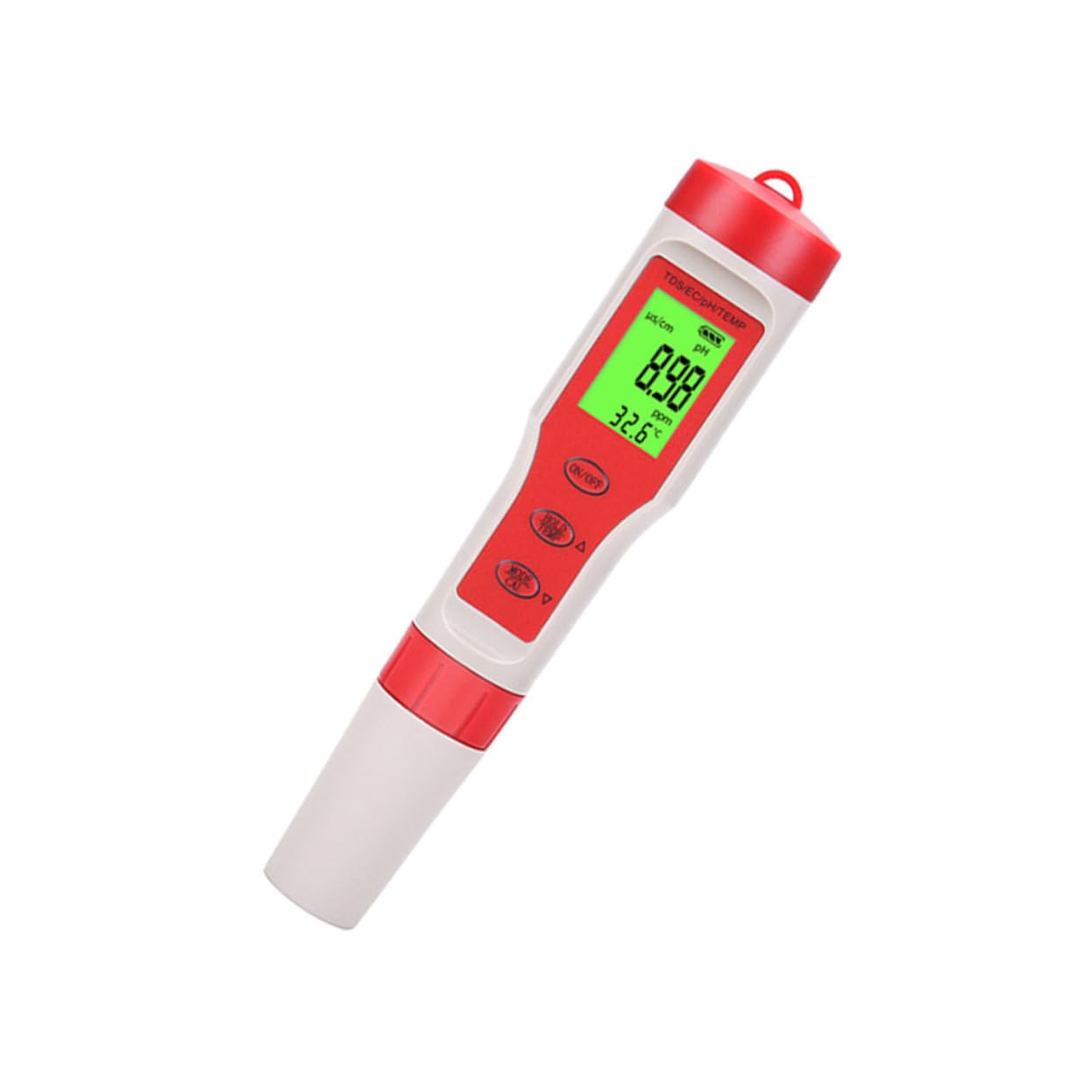 Amosfun Misuratore Digitale Acqua Penna Tester per Ph Ec e Temperatura Sonda Lunga e Display Retroilluminato per Test Rapido e Affidabile