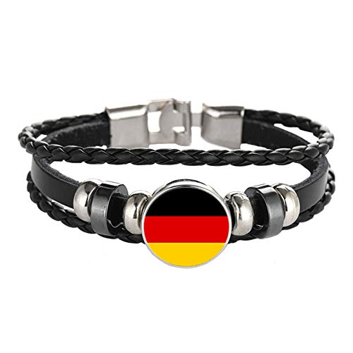 National Flag Style Bracelet Creative Germany Travel Souvenir Gift Personalized Woven Bracelet Accessories For Men and Women