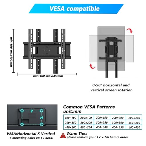 Soporte móvil ajustable para TV de 32-60 pulgadas miniatura 7