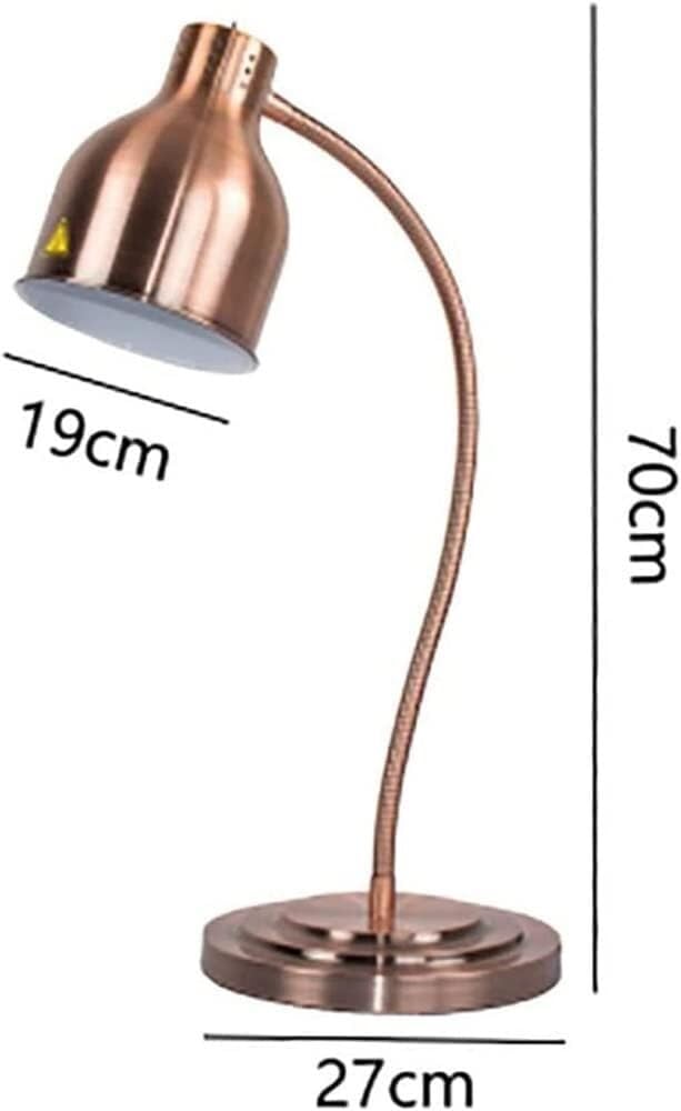 Lampy do podgrzewania potraw w bufetach Lampa na podczerwień do podgrzewania i ogrzewania żywności, pojedyncza żarówka(Bronze)