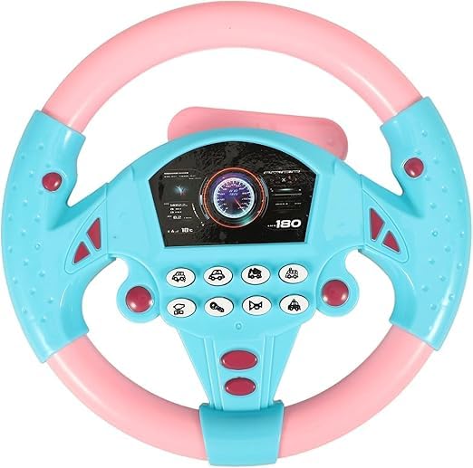 LittleLovik Steering Wheel Toy, Copilot Steering Wheel, Electric Toys with Multiple Sound, Musical Educational Stroller(Multicolor).-picture-32