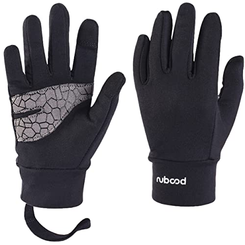 Azarxis Gants d'hiver Chaud Enfants à Écran Tactile Gants de Cyclisme Antidérapant Gants Vélo Enfant pour Garçon Fille Sport Running VTT (Noir, L (9-12 Ans)) Cover