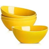 Hasense Large Serving Bowls, Ceramic Salad Mixing Bowls, 42 Ounce Serving Dishes for Entertaining, O