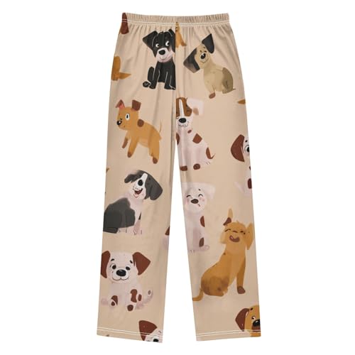 ZZXXB Dalmatian Dog Dachshund Boys Long Pants Soft Trousers Elastic Waist Kids Lounge Bottoms with Pockets S-XL2