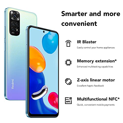 Xiaomi Redmi Note 11 - Smartphone 6GB + 128GB, 6.43" FHD+ DotDisplay, Snapdragon 680, Cuádruple Cámara 50 MP, Dual SIM (Star Blue)
