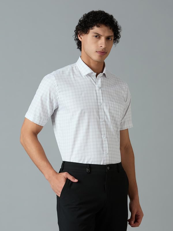 Image of Mark & Albert Men's Half Sleeves Cotton Formal Shirt