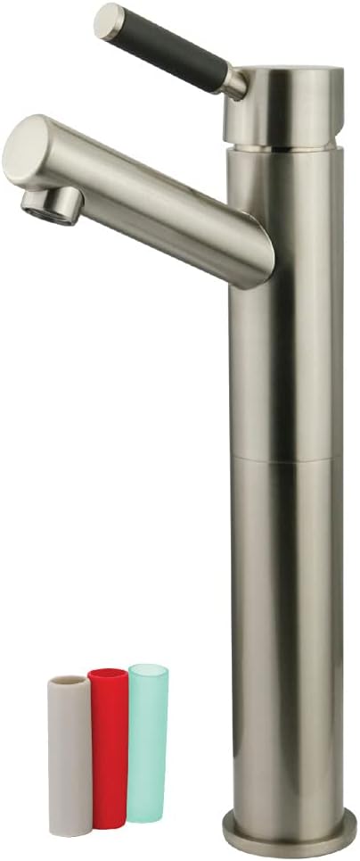 Get Discount 70% Price Kingston Brass FS8418DKL Kaiser Single Handle Vessel Sink Faucet without Pop-up and Plate, Brushed Nickel Exclusive Special Kingston Brass FS8418DKL Kaiser Single Handle Vessel Sink Faucet without Pop-up and Plate, Brushed Nickel