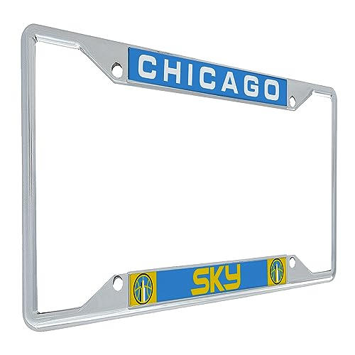 Desert Cactus Chicago Sky Car Accessories WNBA Basketball Team Metal License Plate Frame and Tag Holder for Front or Rear of Car (Team Name Frame)