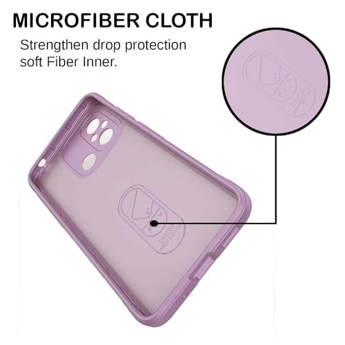 Image of amazon basics Basic Case for Poco C55 4G (Silicone Purple)