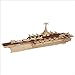 Dlong 3D DIY Assembly Construction Jigsaw Puzzle Handmade Educational Woodcraft Set Model Kit Toy for Adult and Children (Aircarrier)