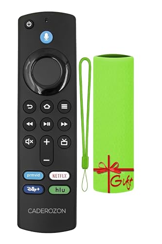 Caderozon Voice Remote Compatible with Amazon TV Stick 2nd, 3rd Gen, Compatible with Amazon fire Stick 4k+ max, Fits Amazon Fire Stick. Free Green Cover.