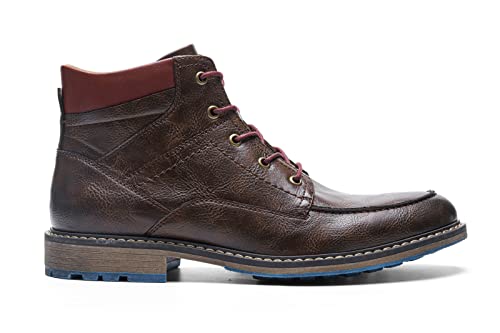 CrazycatZ Men's Combat Boots Biker Boots Wingtip Dress Casual Chukka Boot Cap Toe Shoes Vegan Leather Men Oxford Boots Shoes4