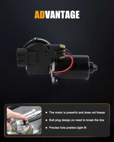 Image of ROADFAR Front Windshield Wiper Motor Compatible for Hummer for H2 2003-2007 | For Hummer For H2 2003-2007|Replace 19150497|88944398|12 Pins