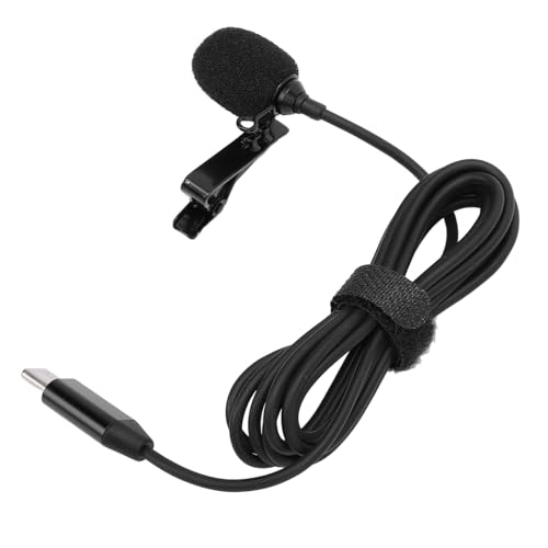 Microphone Lavalier Pour Insta 360 ACE Pro, Type-C Interface Clip Sur Micro à Revers Avec Bouchage D'éponge à Vent Et Lecture Avec 59.1 Pouces Câble Pour Caméra D'action Vlogging Direct Interviews