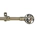 Achim Home Furnishings Metallo Cosmo Curtain Rod with Finials, Extends 28-Inch to 48-Inch
