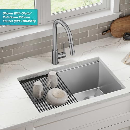 KRAUS-Kore-28-Inch-Undermount-Workstation-16-Gauge-Single-Bowl-Stainless-Steel-Kitchen-Sink-with-Accessories-KWU110-28 KRAUS Kore 28 Inch Undermount Workstation 16 Gauge Single Bowl Stainless Steel Kitchen Sink with Accessories KWU110 28