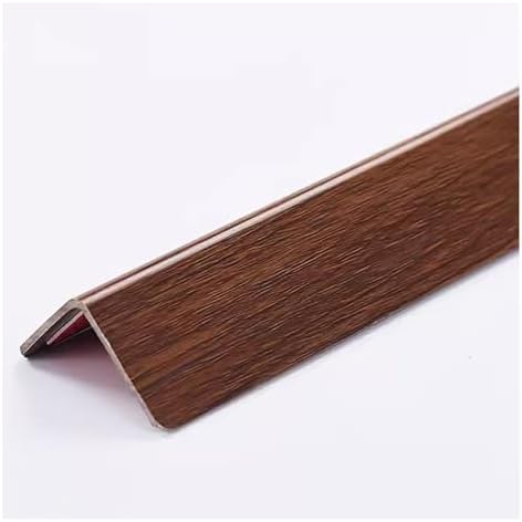 Wood Grain PVC Corner Protection Strips - Brown Tile Edge Guards for Living Room, Imitation Solid Wood, 2.5x100cm/1x39.4in, Durable Corner Protectors for Home Decor