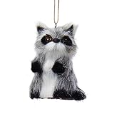 Kurt Adler Plush Animal Ornament, Raccoon, 2