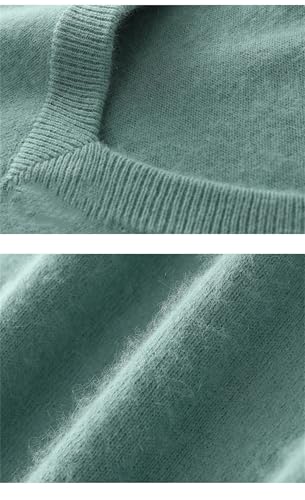 Men's Sweater Solid V-Neck Pullover Sweater Fall Winter Long Sleeved Loose Pullover Tops2