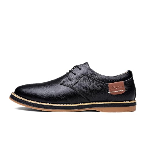 Image of Men's Dress Shoes Genuine Cow Leather Oxfords Business Casual Shoes