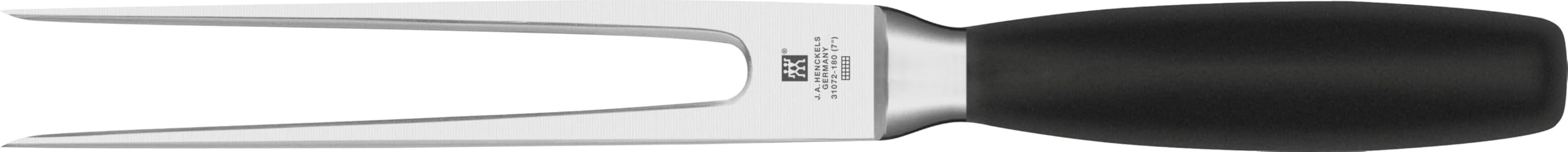 ZWILLING Vier Sterne Messerset, 2-teilig (Fleischmssser 20 cm und Fleischgabel 18 cm) Rostfreier Spezialstahl, Ergonomischer Kunststoff-Griff, Schwarz [Made in Germany]