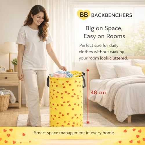 Image of Laundry Bag /Laundry Basket /Clothes Storage Box /Storage Basket /Storage Bag, 48L (Yellow-3)