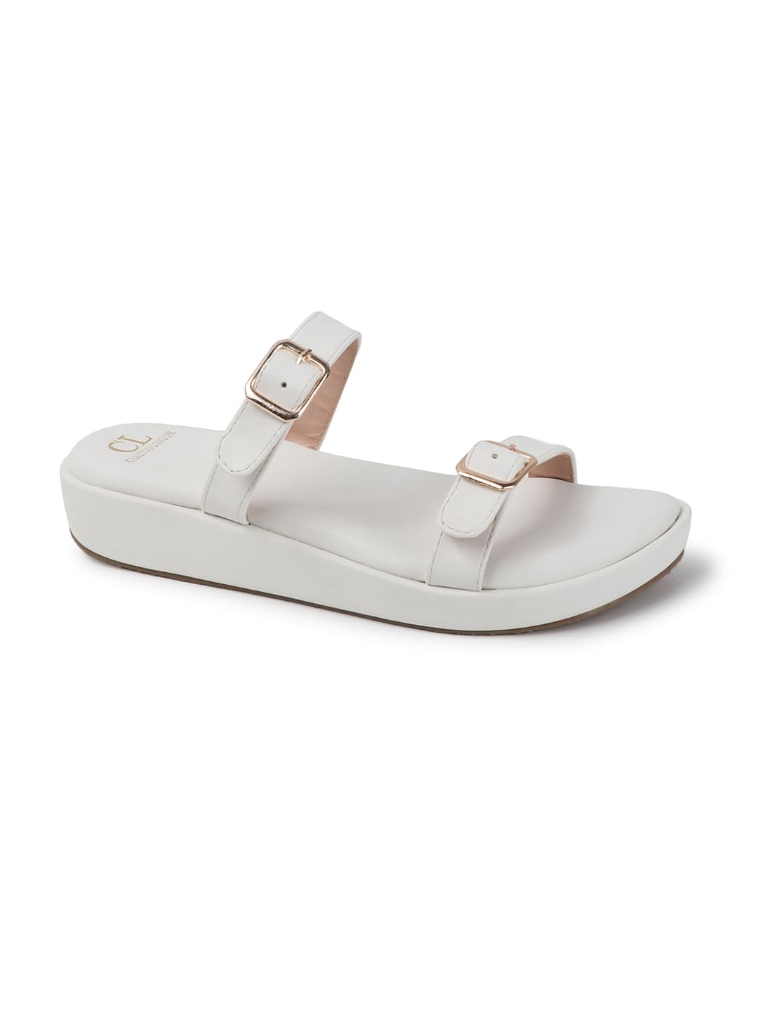 Women's Double-Strap Buckle Platform Sandals-image-1
