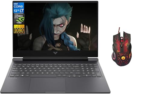 HP 2024 Victus Gaming Laptop, visualización FHD 144Hz de 16.1 Pulgadas, CPU i7-13700HX(16 núcleos, Beats i9-12900HX), NVIDIA GeForce RTX 4060, 64GB DDR5 RAM, SSD de 4TB, Teclado retroiluminado, Wi-Fi