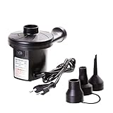 Bomba de Aire Eléctrica, GOCHANGE 230V Inflador/ Deflador Bombeo Automático y Rápido Incluyendo 3 Accesorios /para Colchones de Aire, Botes Inflables, Camas de Invitados, Piscinas Inflables o Camping