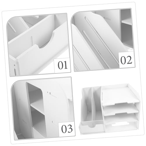 Support de fichiers détachable et modulable blanc ABOOFAN trieur multi documents