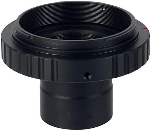 Image of T2 T Ring Adapter and T Adapter 1.25' Metal for All Canon EOS Standard EF Lenses and Telescope Microscope Camera Astrophotography Accessories