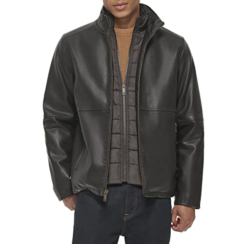 Image of DOCKERS Men's The Dylan Faux Leather Racer Jacket