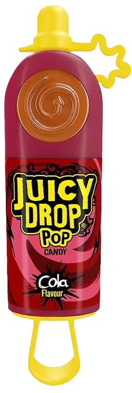 Bazooka Juicy Drop Pop Cola Flovour Hard Candy With Sour Gel 26gm