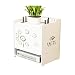 Produktbild SXDERTY-stehendes Regal Wandregal Multifunktions Set-top Box Router Aufbewahrungsbox Linie Box Desktop Finishing Box Freies Bohren Lagerregal Umweltschutz Material Weiß (26,5 * 25 * 18) (Farbe : #3)