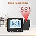 SMARTRO Digital Projection Alarm Clock for Bedrooms with Indoor Thermometer Hygrometer, USB Charger, Bedside Projector, Travel, AC and Battery Operated