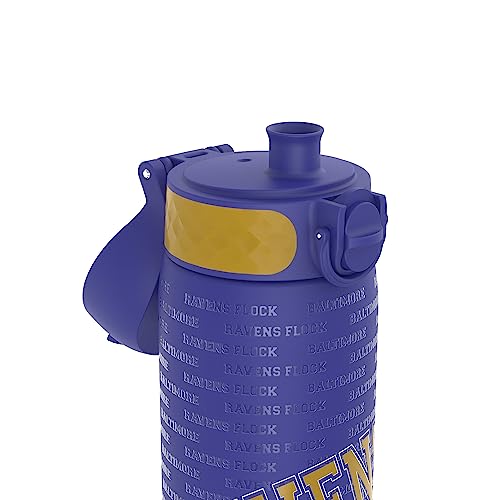 Ion8 NFL Baltimore Ravens Lightweight Steel Water Bottle, 600 ml/20 oz, Non-Insulated, Leak Proof, Easy to Open, Secure Lock - Image 3